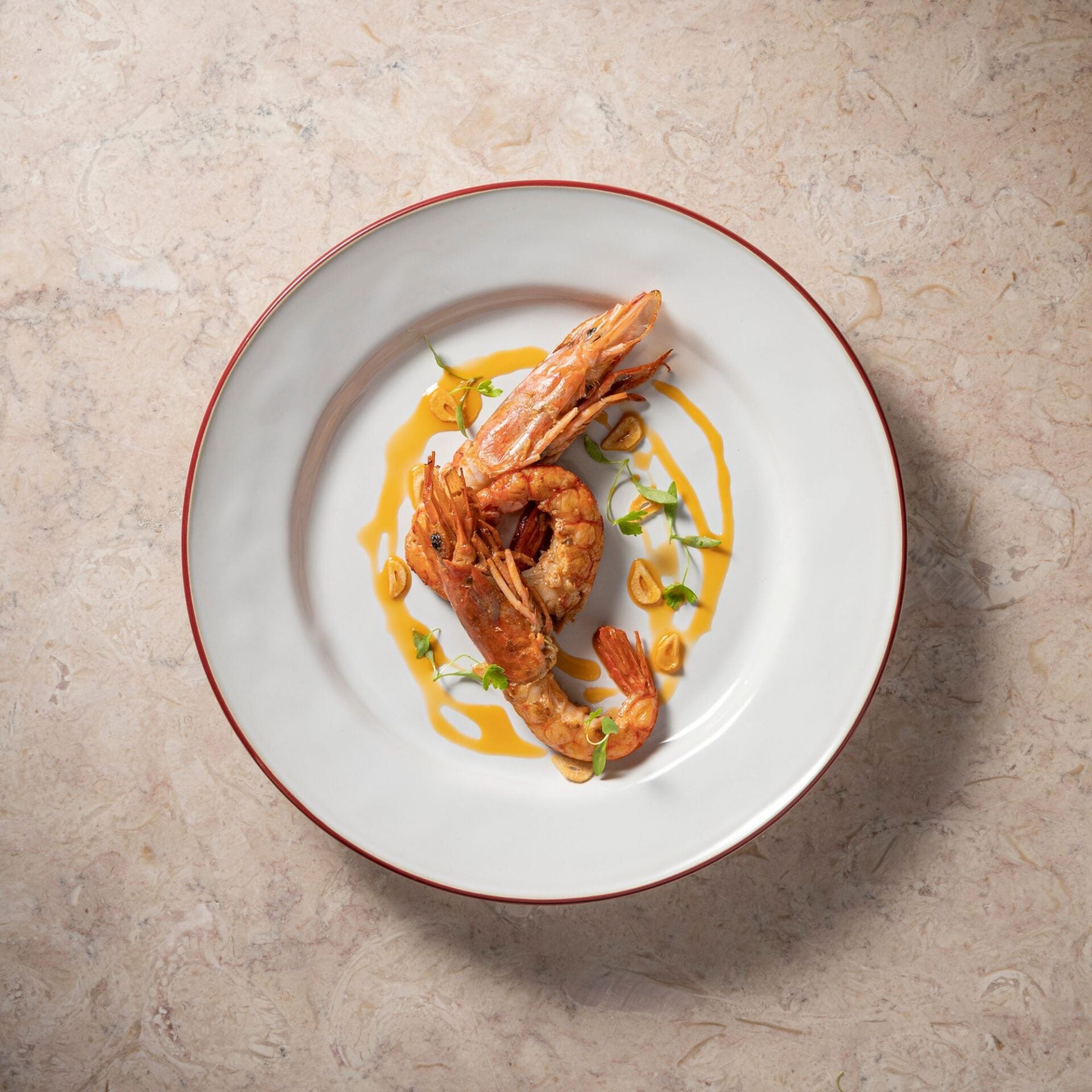 Dinner Plate White-Red