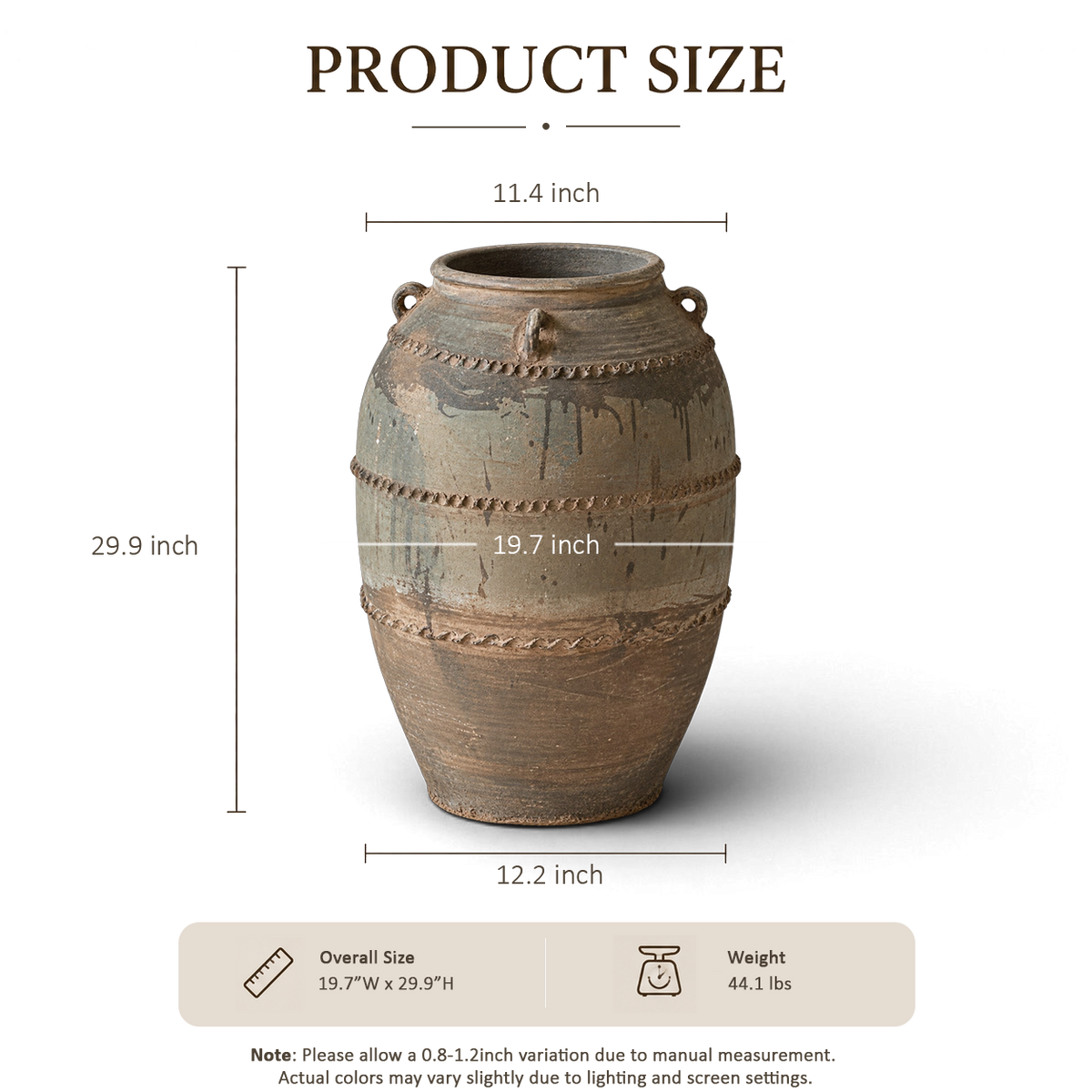 Brown Ribbed Jar I
