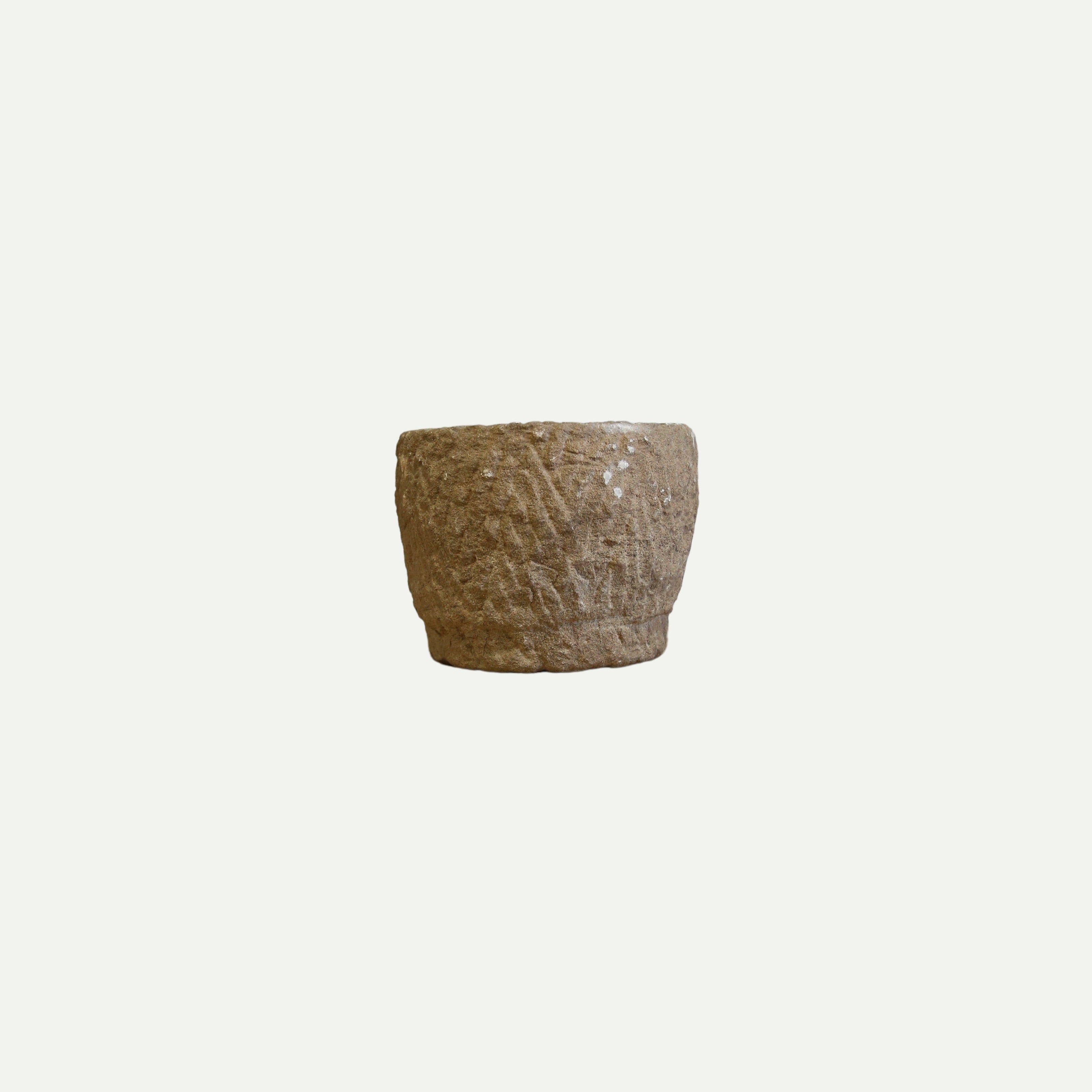 Hand-Carved Stone Mortar