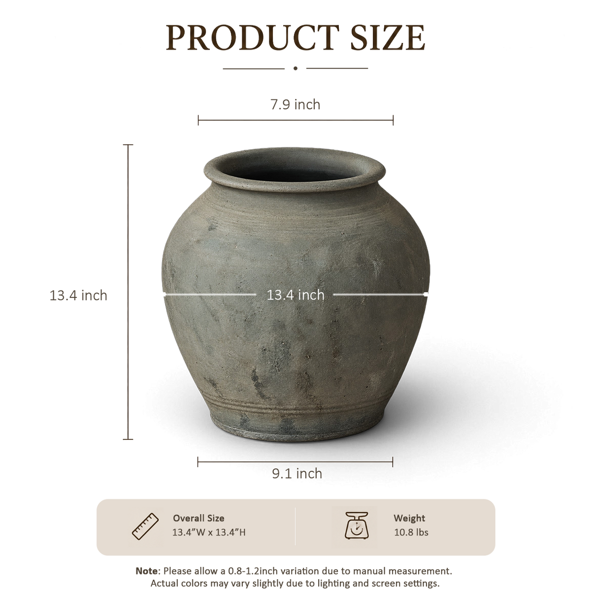 Gray Pebble Jar