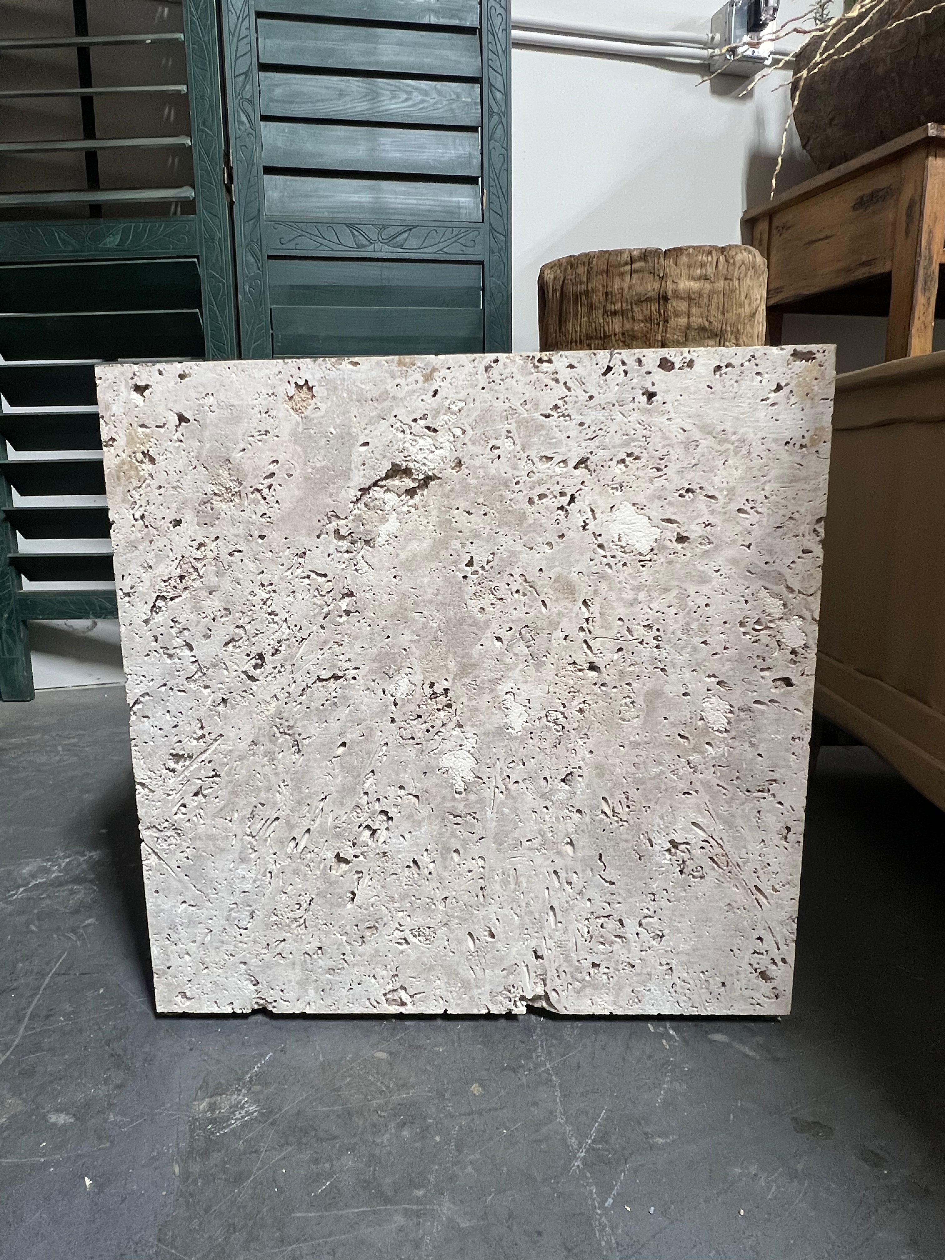 Limestone Cube Block