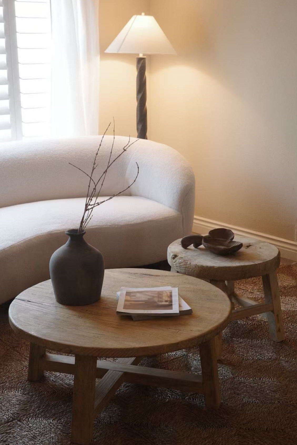 Round Wooden Coffee Table