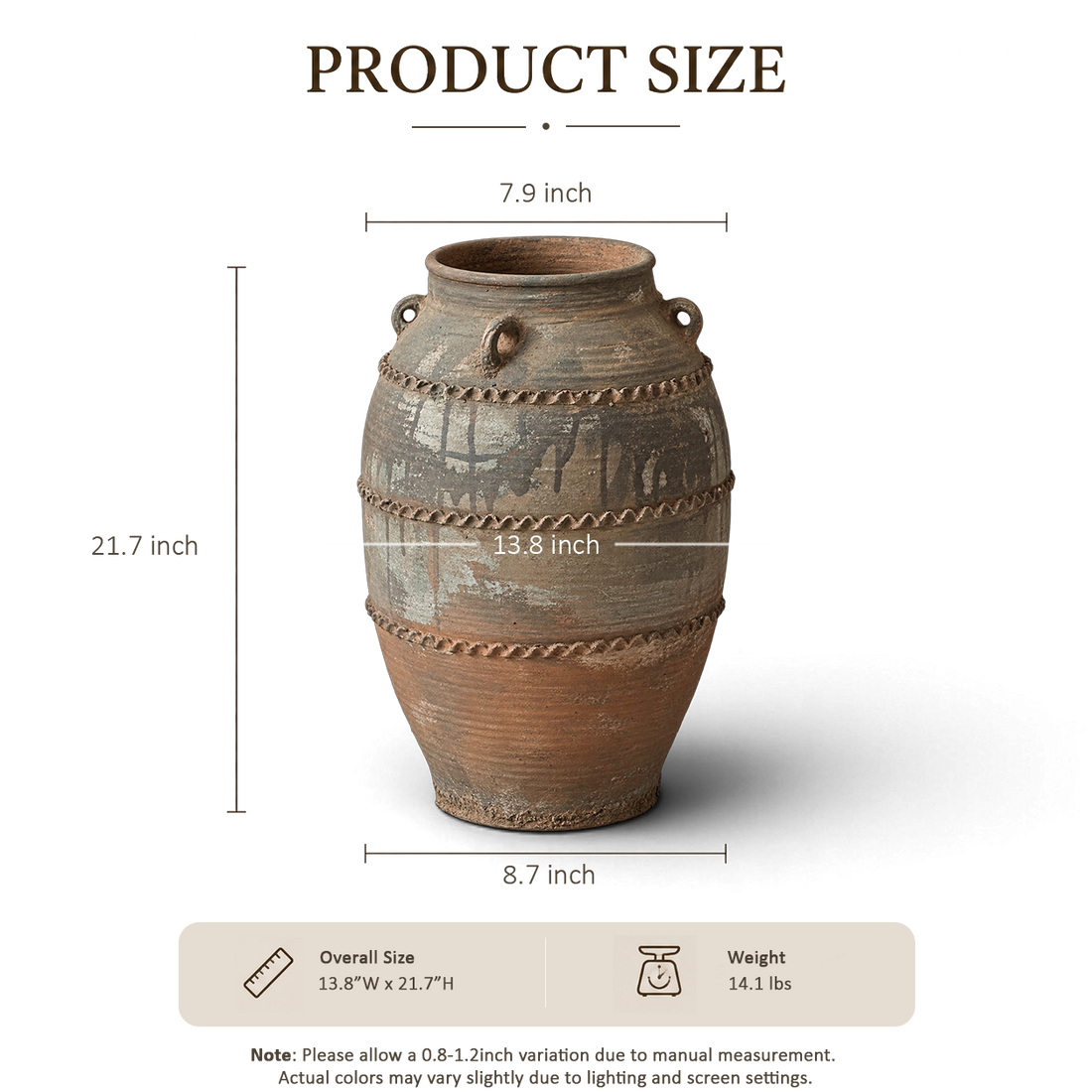 Natural Ribbed Jar