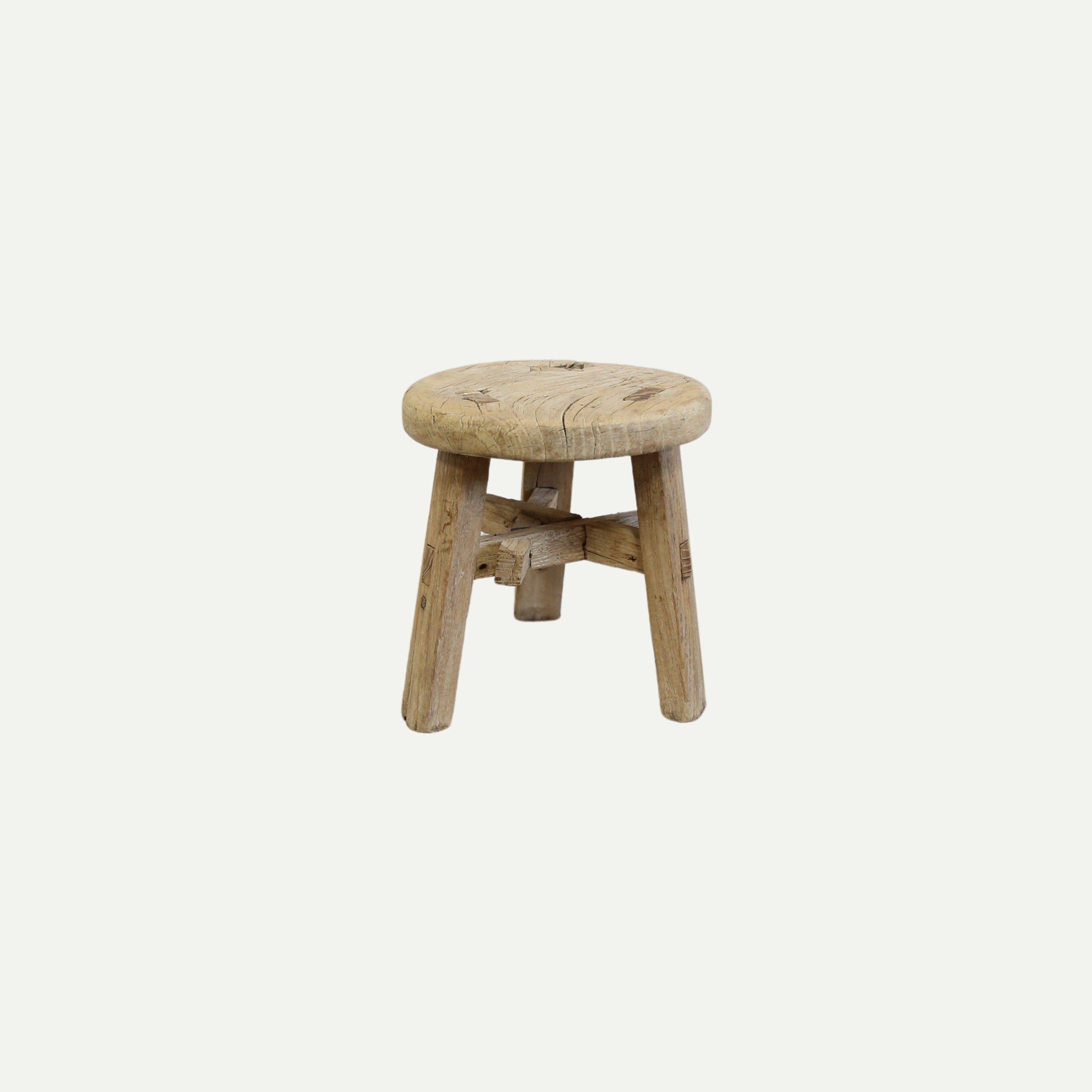 Round Wooden Mini Stool