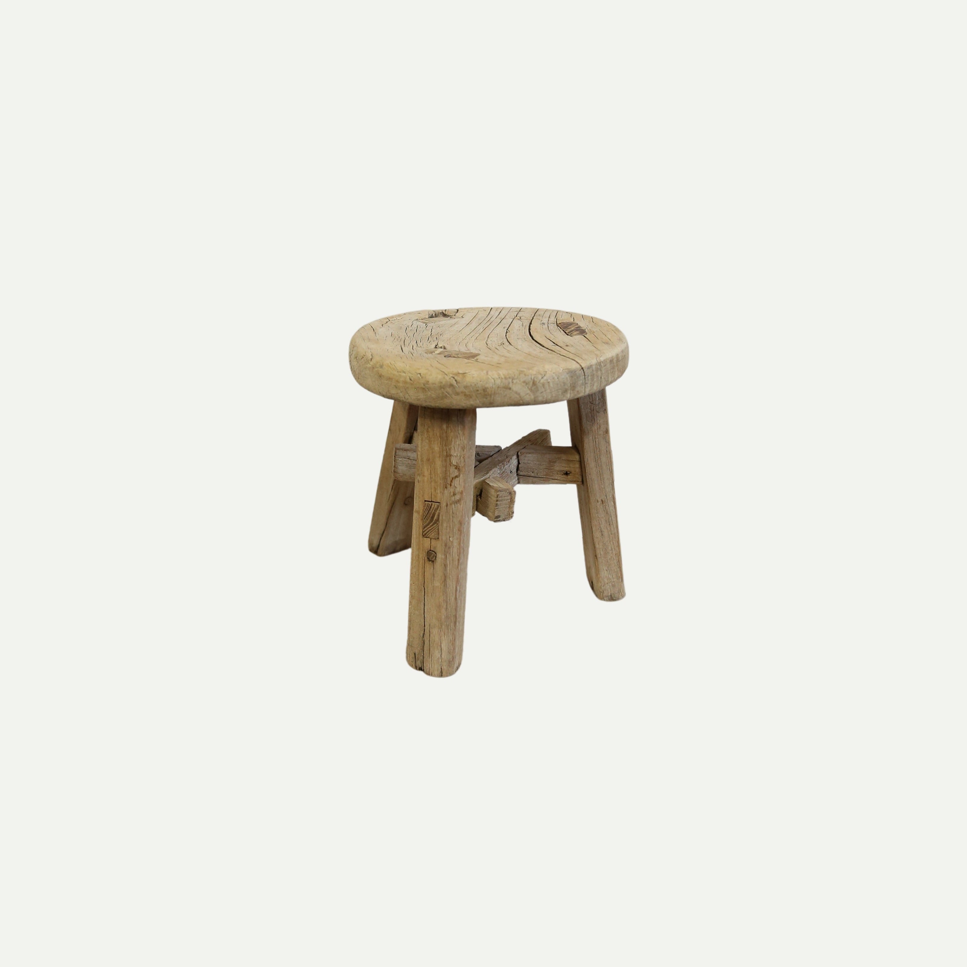 Round Wooden Mini Stool
