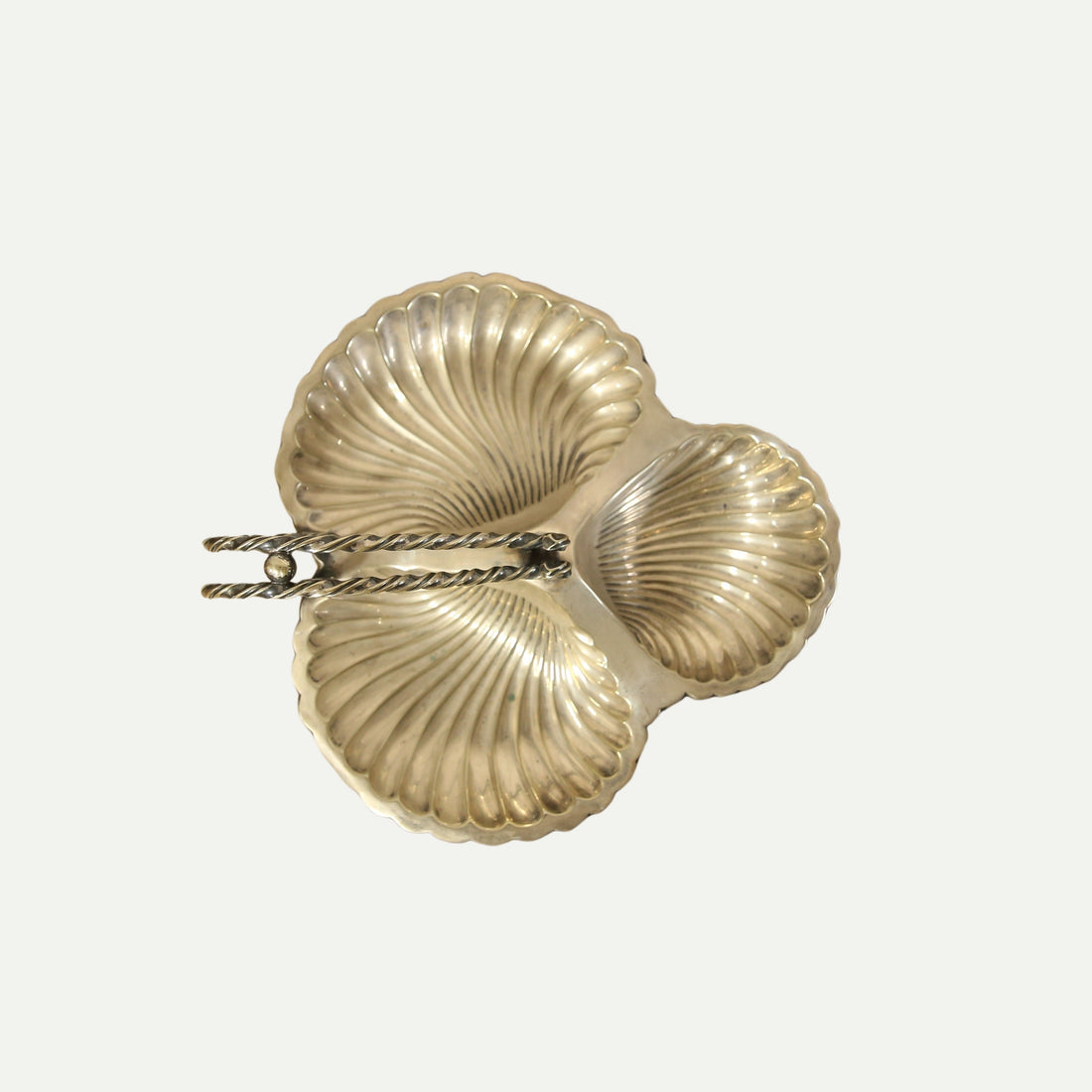 Silver-Plated Shell Serving Dish