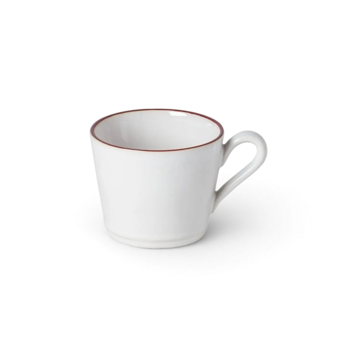 Tea Cup & Saucer White Red