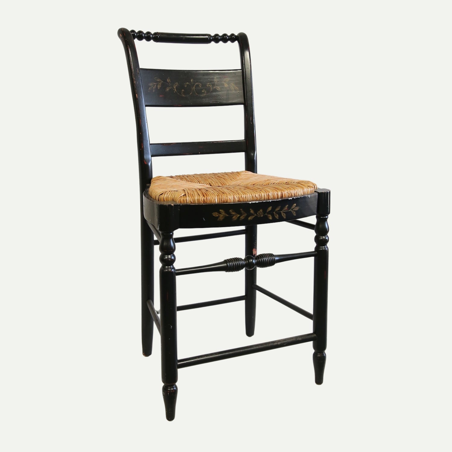 Wooden Chair with Woven Seat