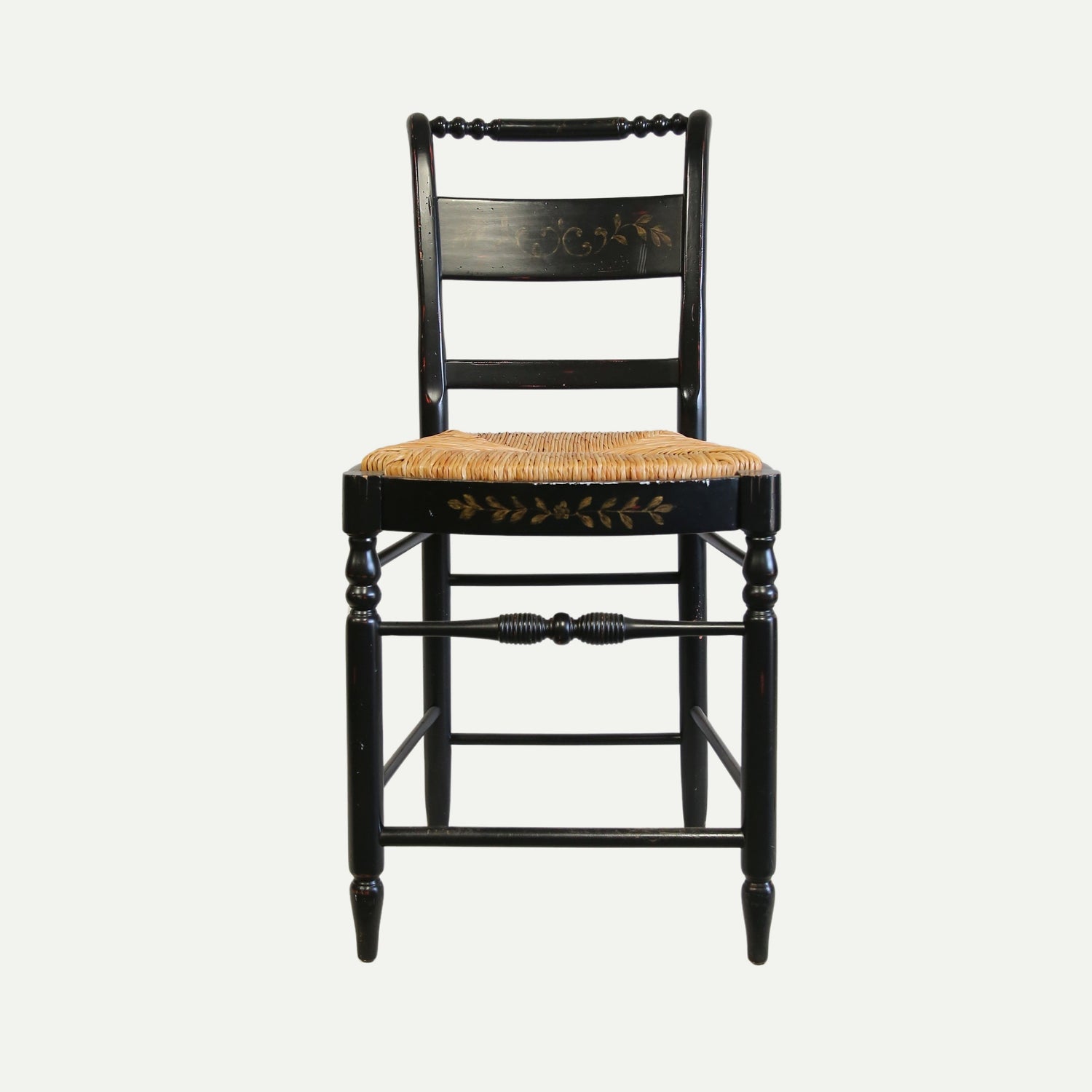 Wooden Chair with Woven Seat