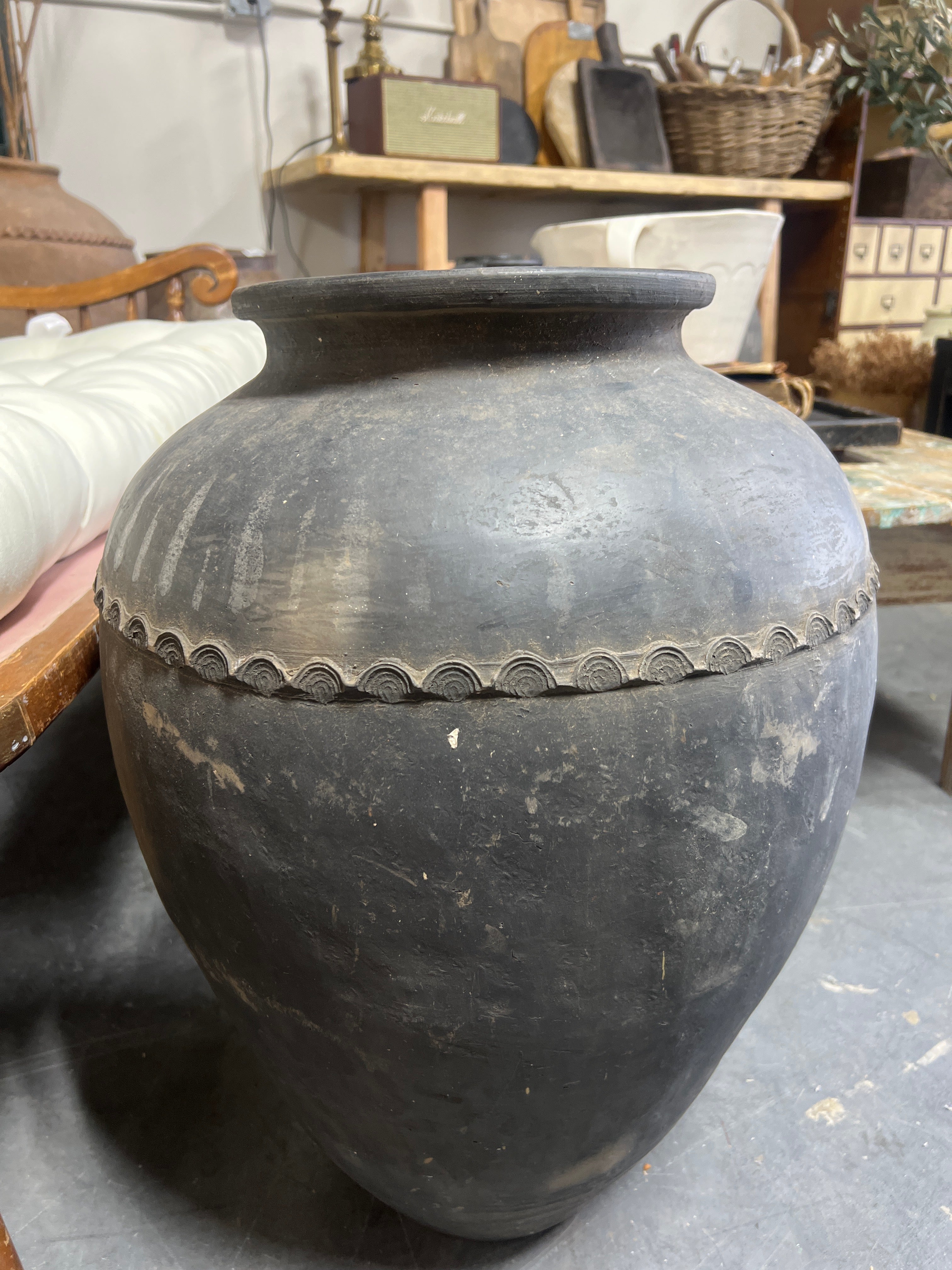 Handcrafted Black Clay Storage Jars