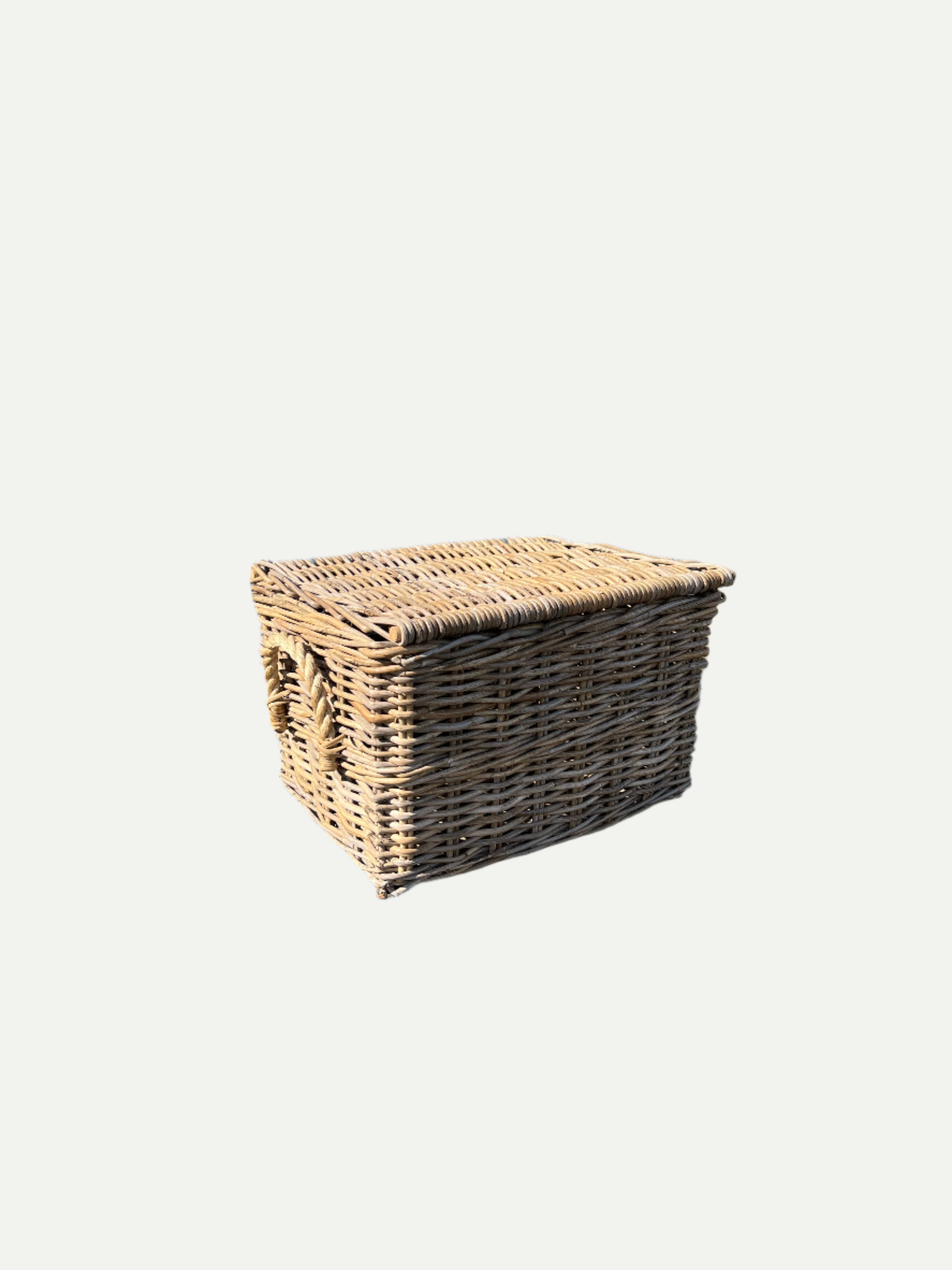 Wicker Storage Basket with Lid