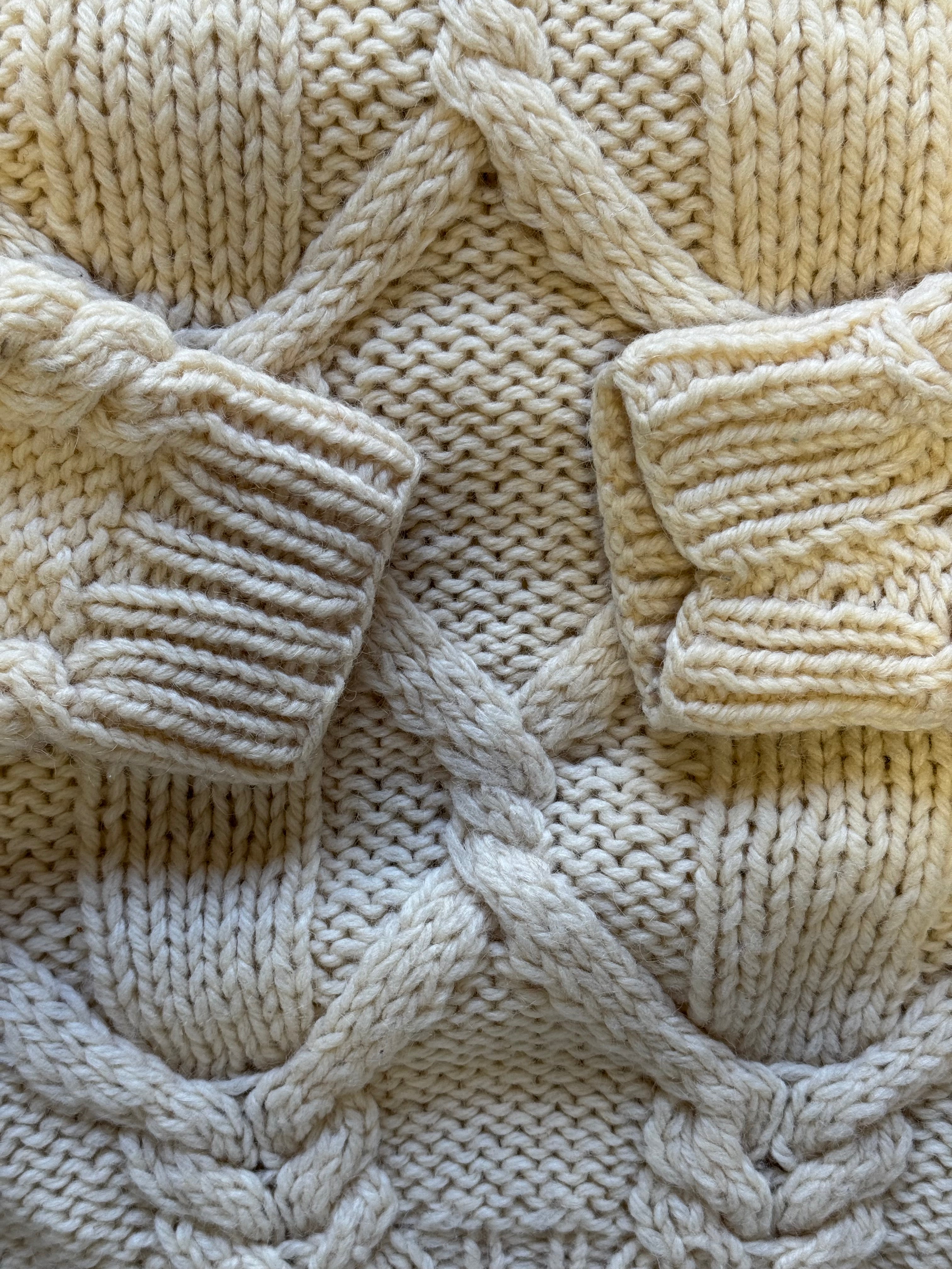 Vintage Chunky Cable Knit Sweater