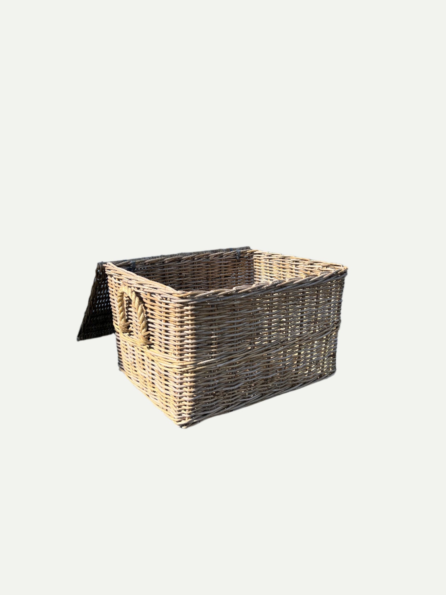 Wicker Storage Basket with Lid