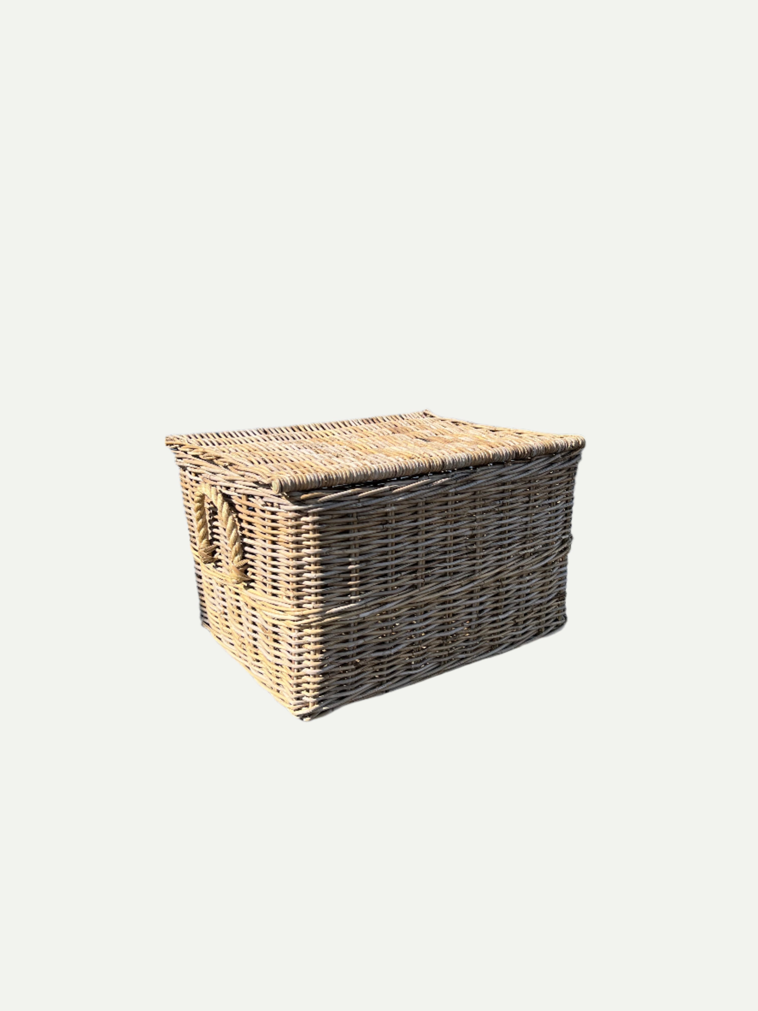 Wicker Storage Basket with Lid