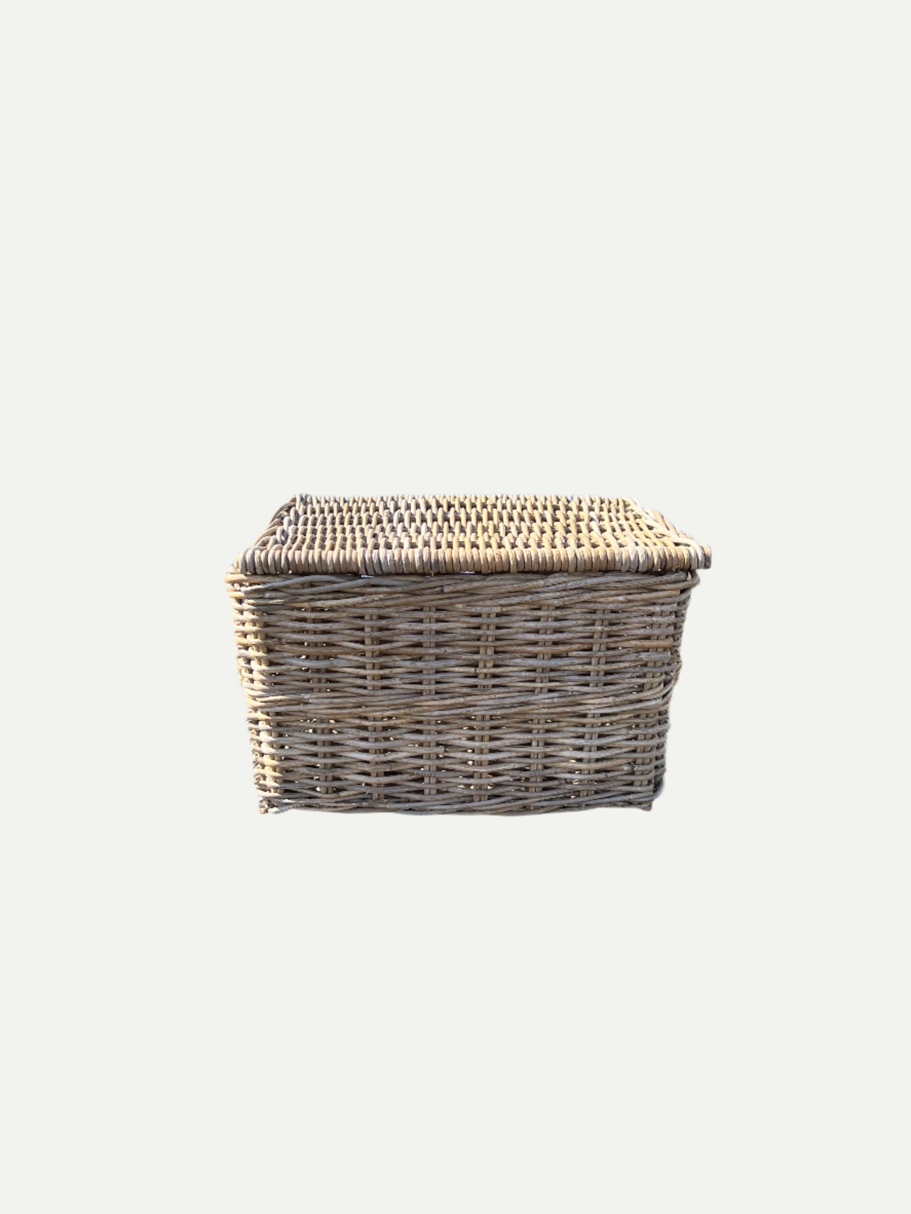 Wicker Storage Basket with Lid