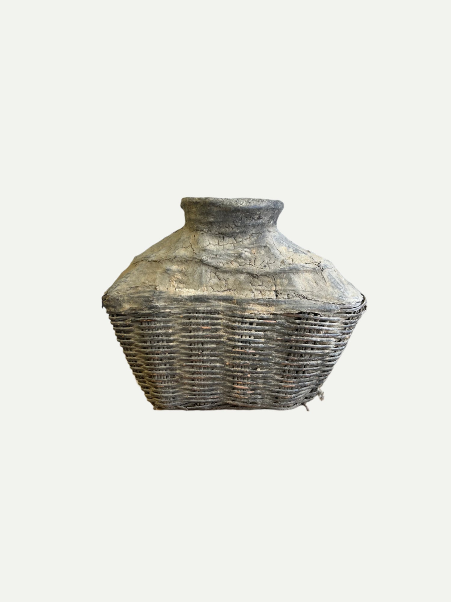 Rustic Woven and Clay Vessel