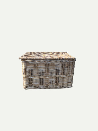 Wicker Storage Basket with Lid