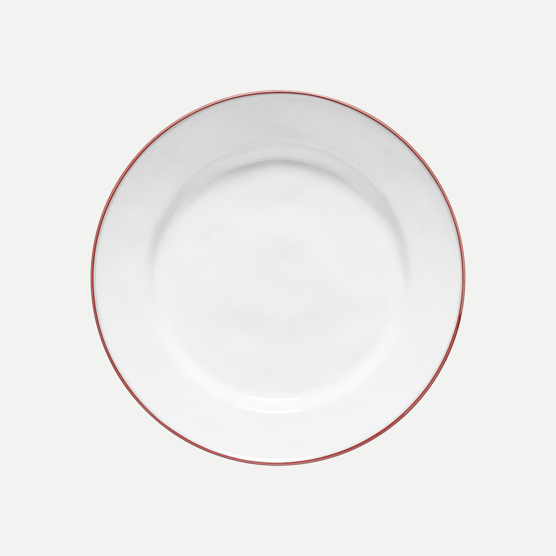 Dinner Plate White-Red