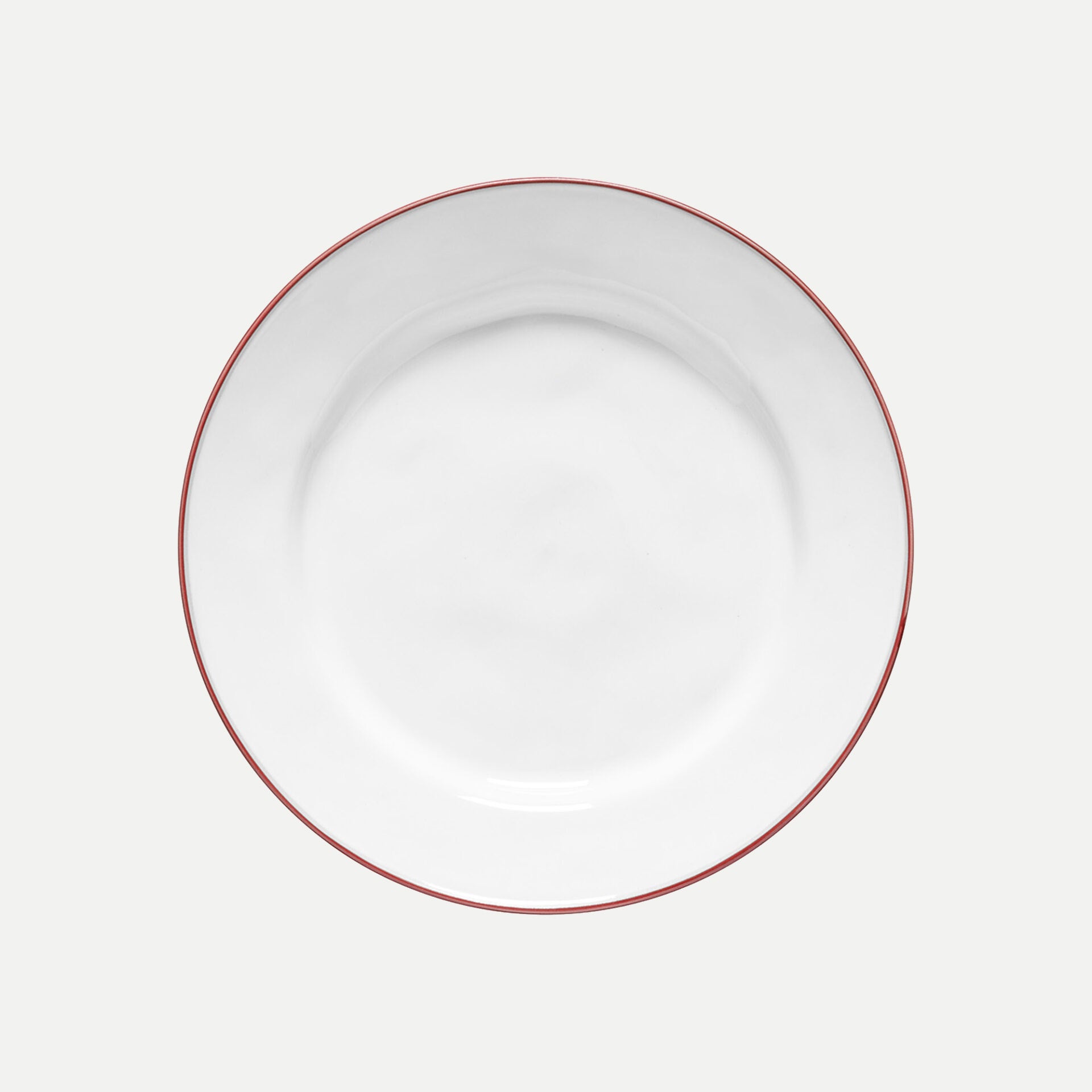 Dinner Plate White-Red