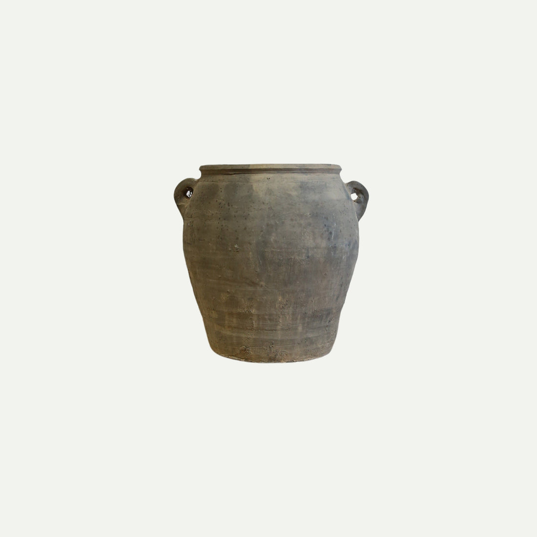 Black Clay Jar with Side Handles