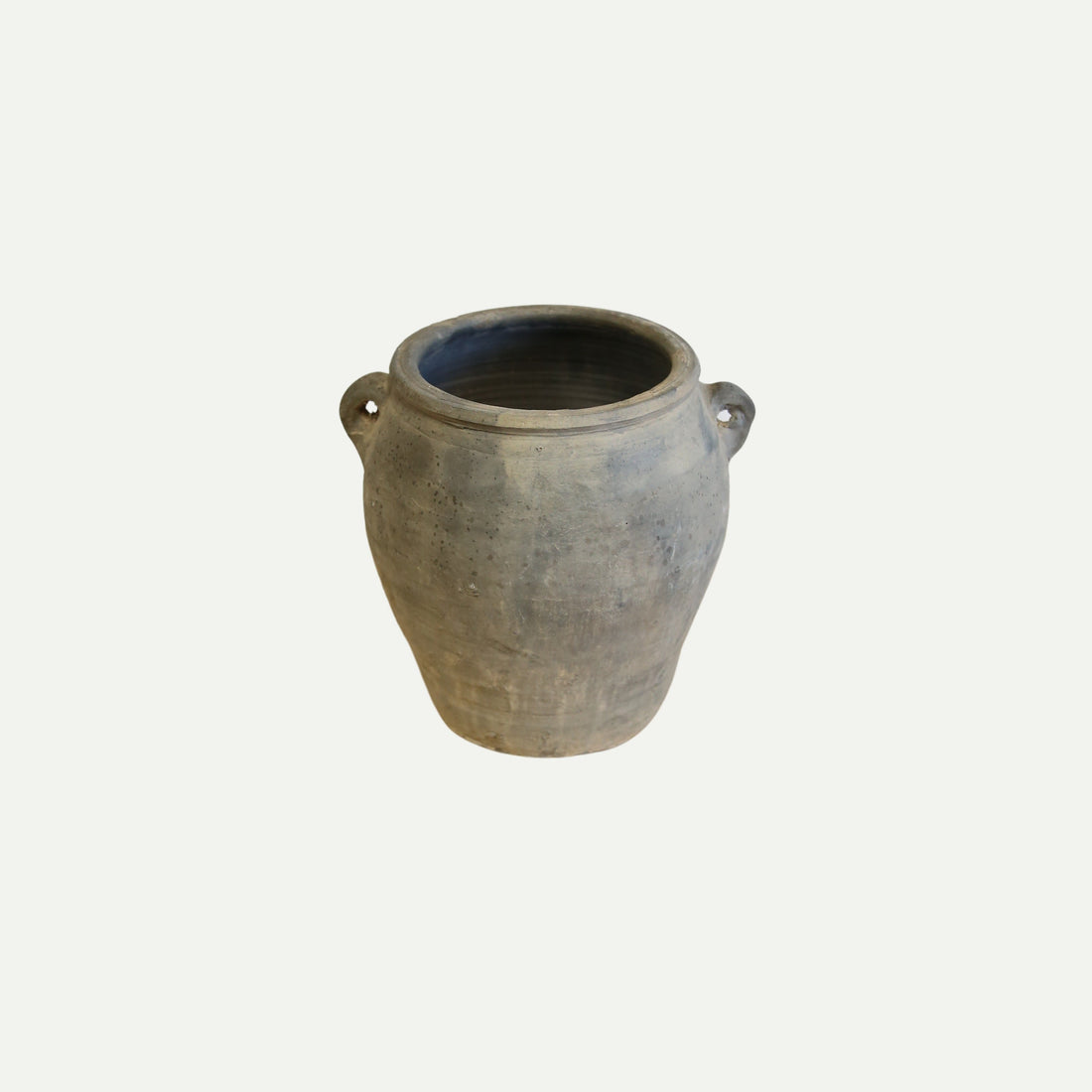 Black Clay Jar with Side Handles