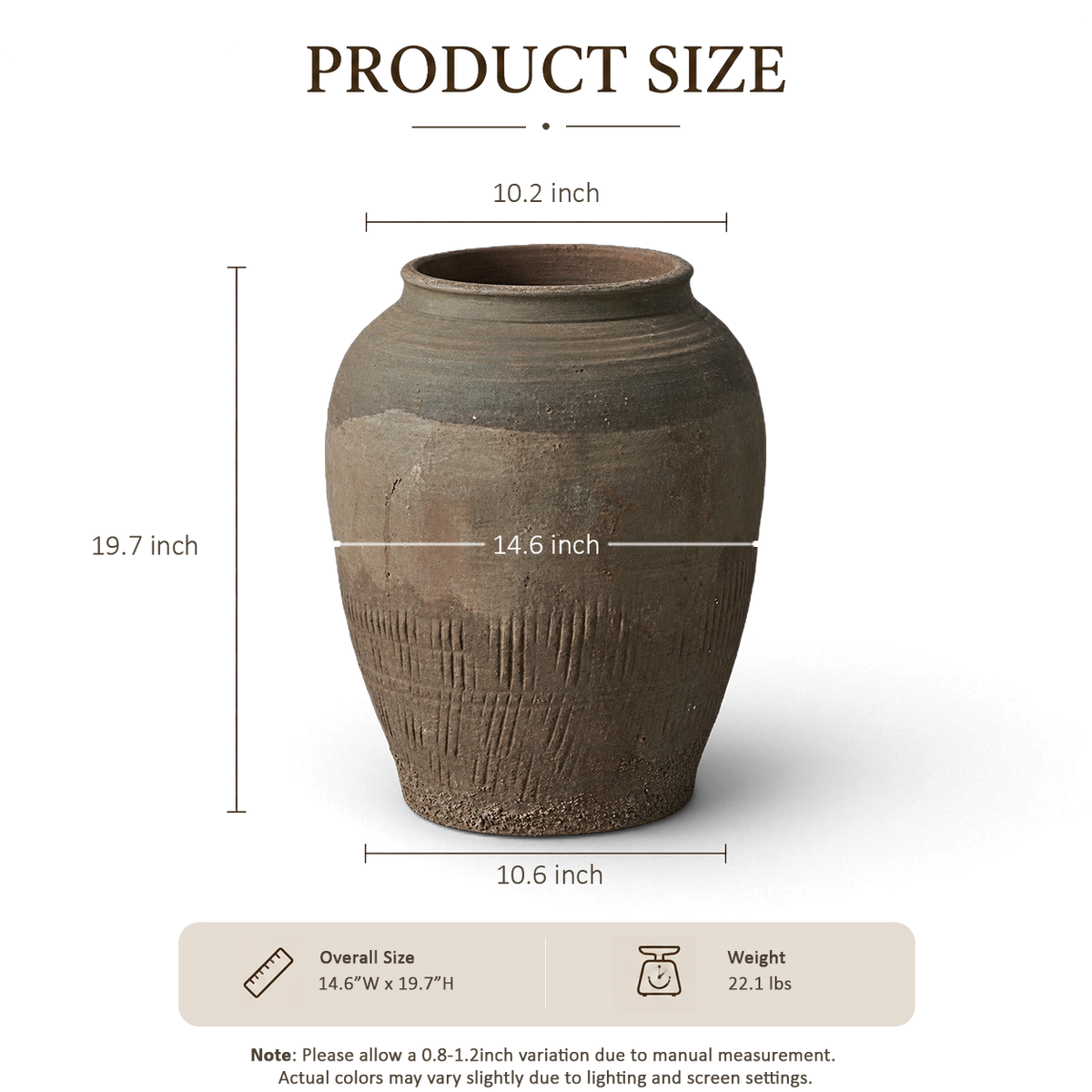Brown Ribbed Jar II