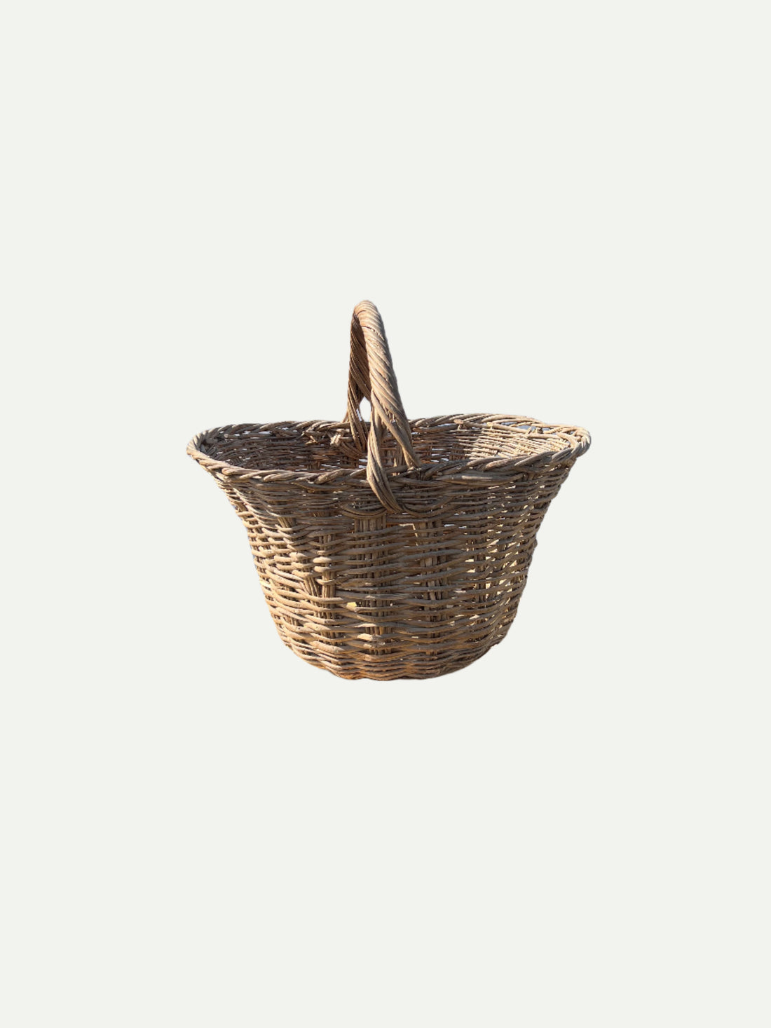 Handwoven Wicker Basket with Handle