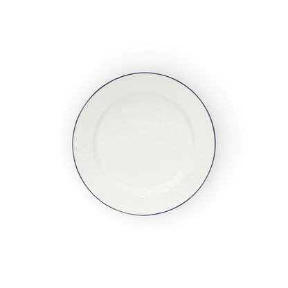 Dinner Plate White Blue