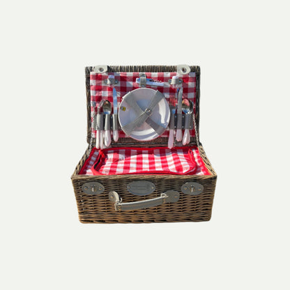 Wicker Picnic Basket with Dining Set