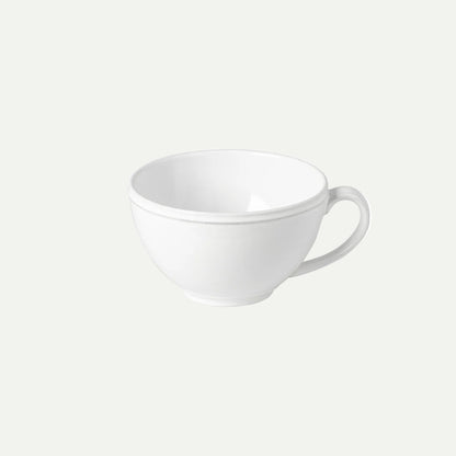 White ceramic teacup