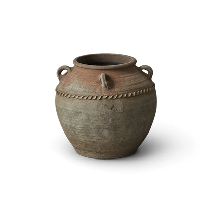 Gray Four-Handle Jar