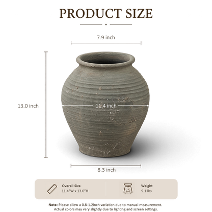 Gray Narrow-Neck Jar