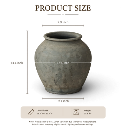 Gray Pebble Jar