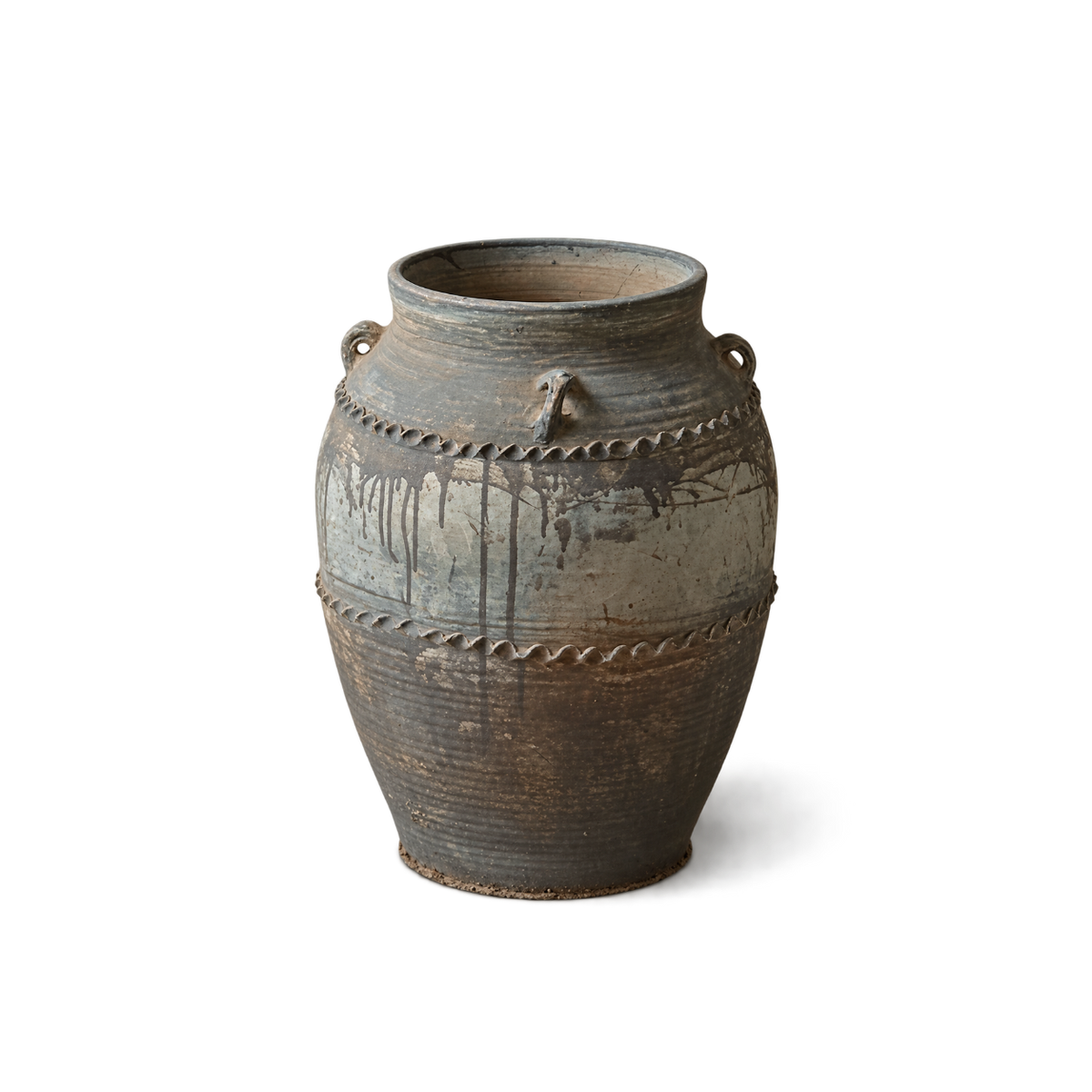 Gray Studded Band Jar