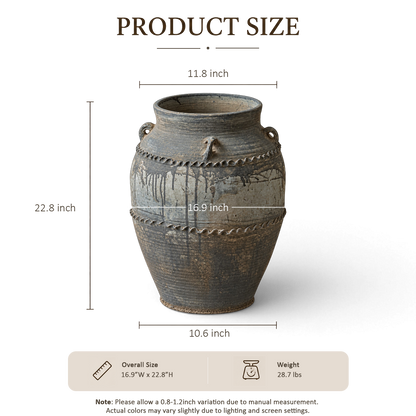 Gray Studded Band Jar