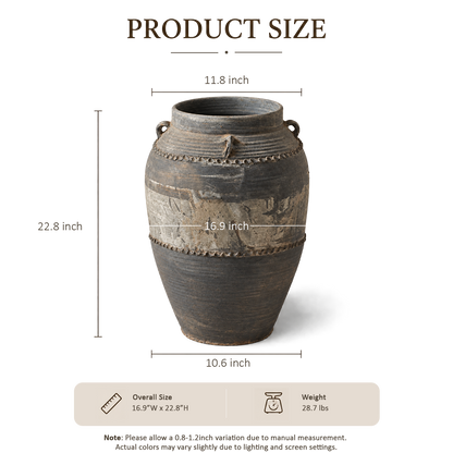 Gray Studded Band Jar
