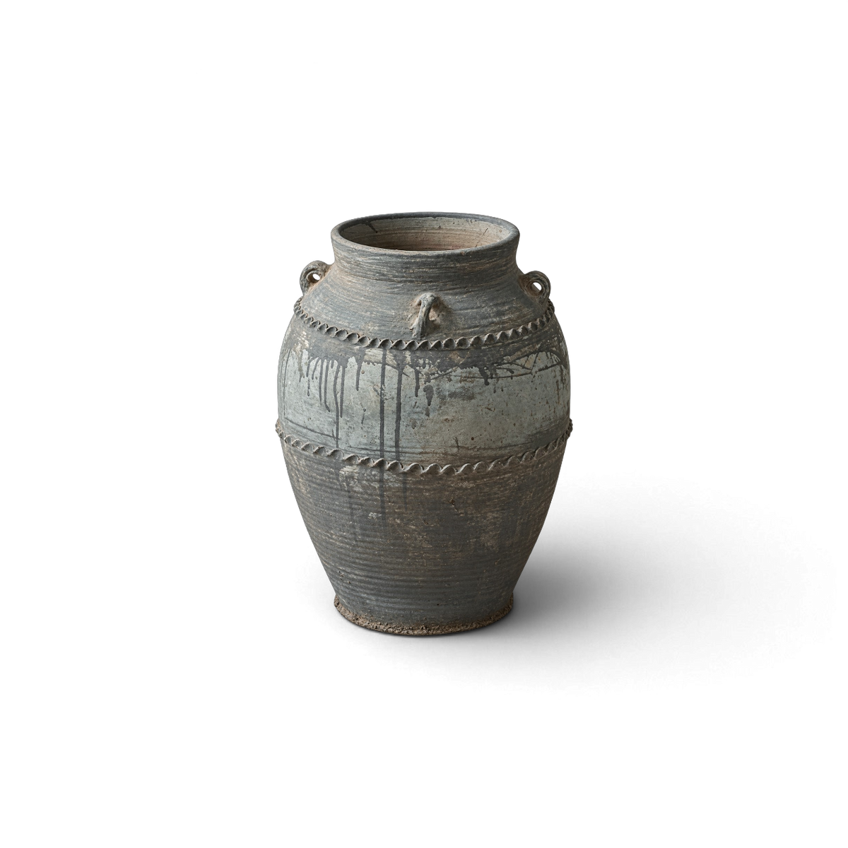 Gray Studded Shoulder Jar