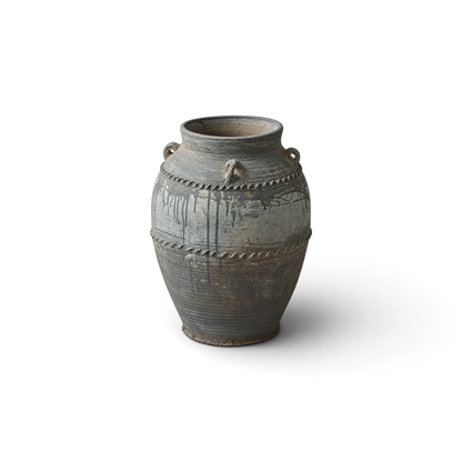 Gray Studded Shoulder Jar