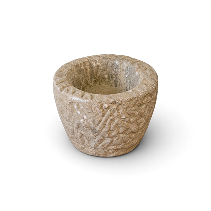 Hand-Carved Stone Mortar