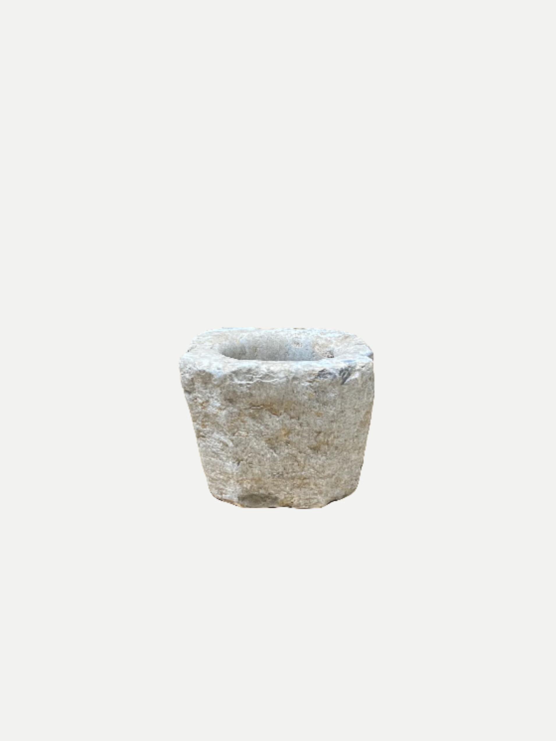 Hand-Carved Stone Mortar