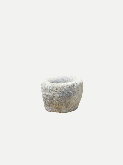 Hand-Carved Stone Mortar