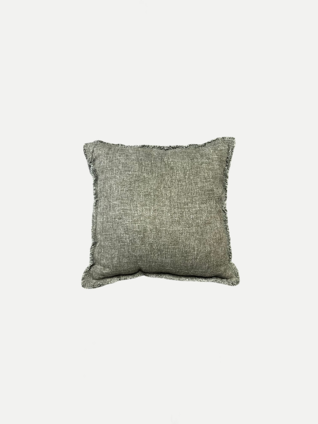 Frayed Edge Fabric Throw Pillow