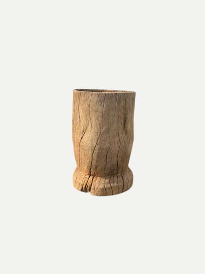 Hand-Carved Wooden Pedestal