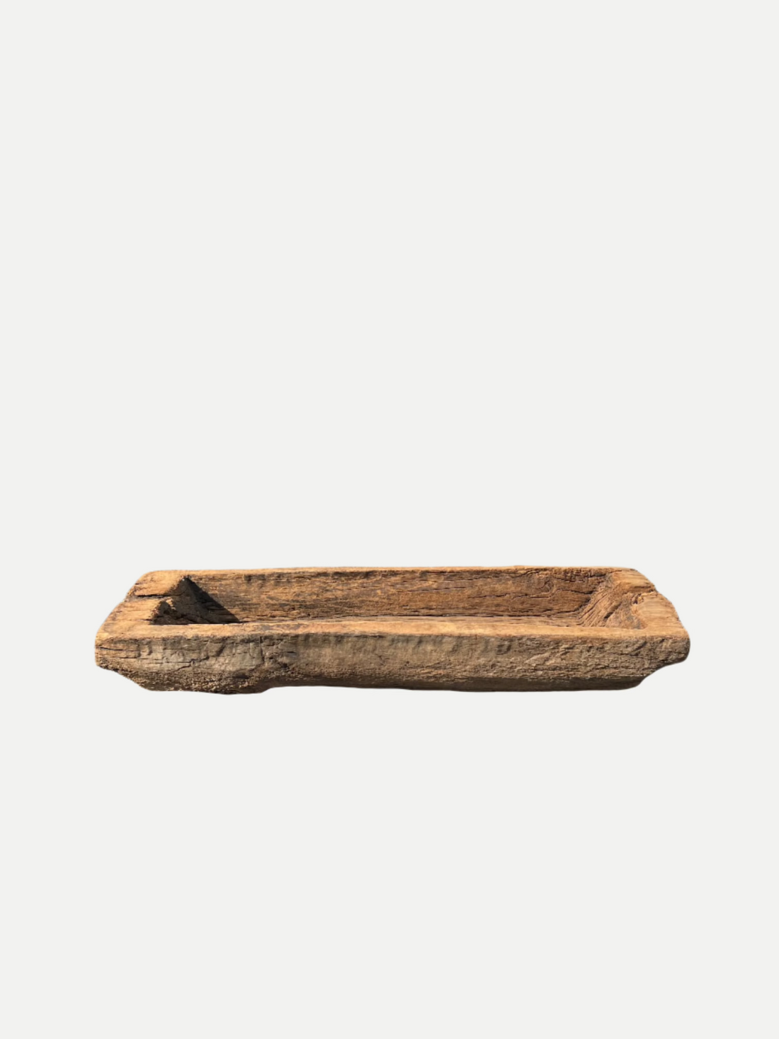 Hand-Carved Wooden Trough