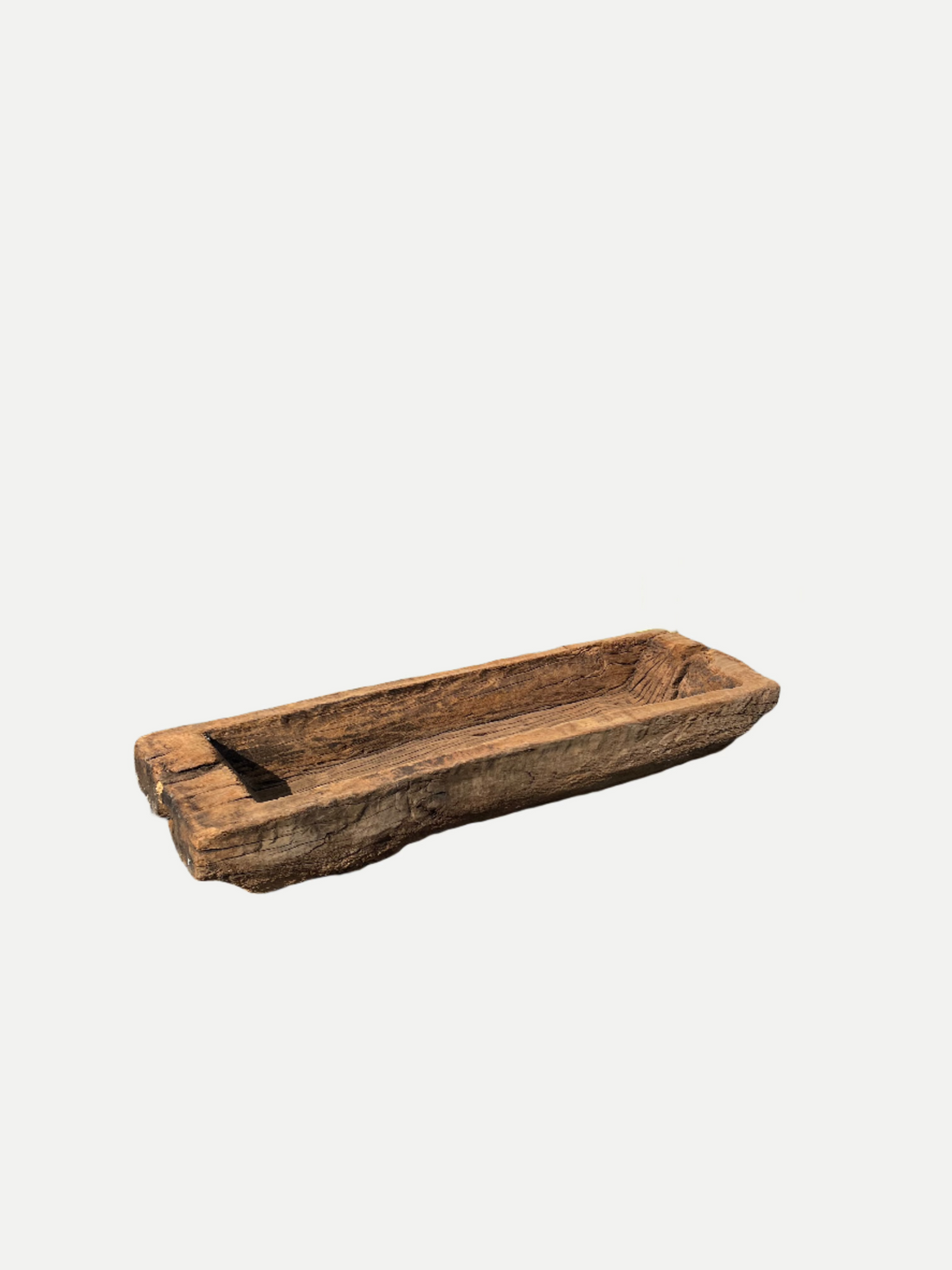 Hand-Carved Wooden Trough