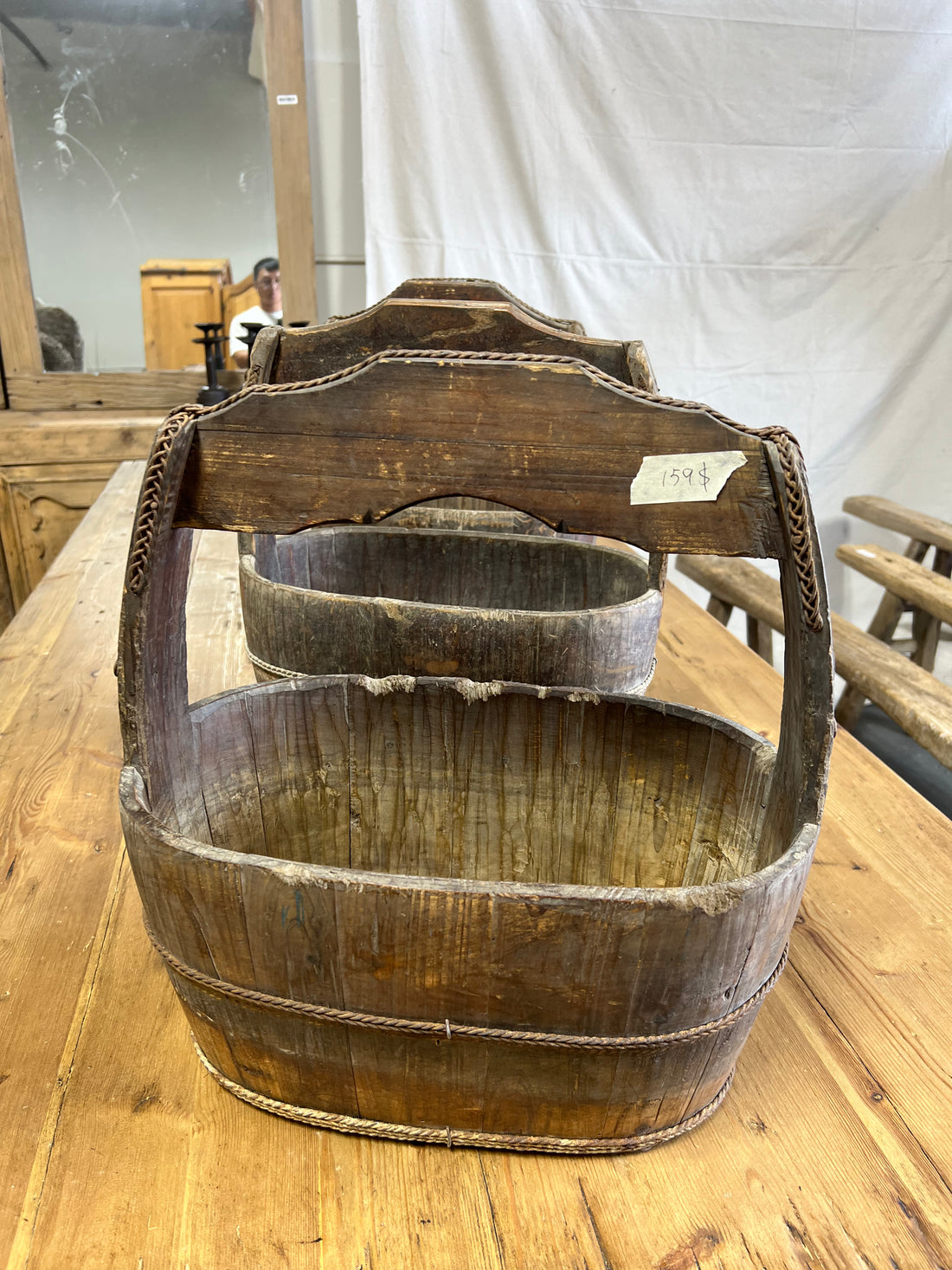 Wooden Barrel with handle