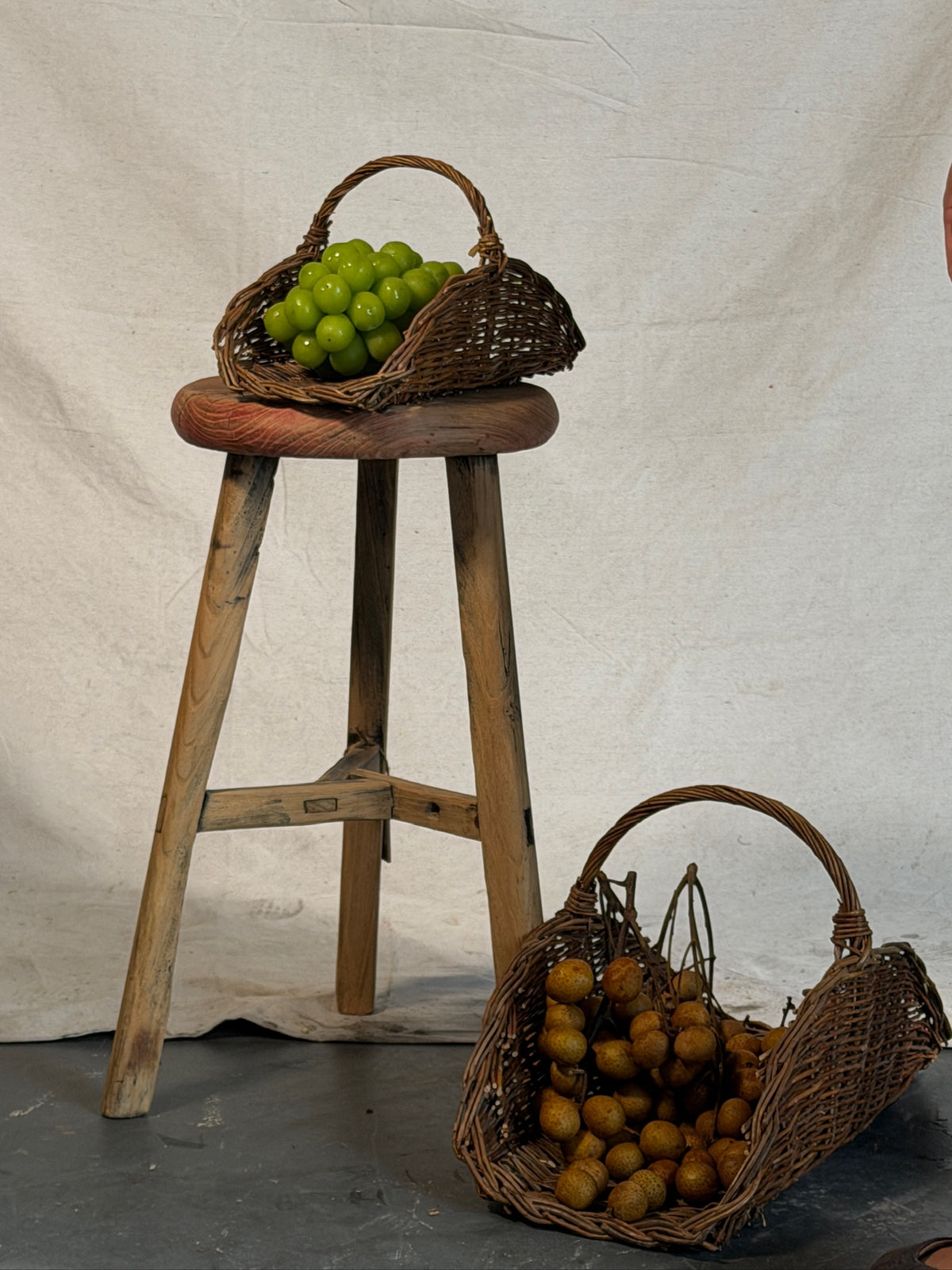 Rattan Log Baskets (Set of 2)