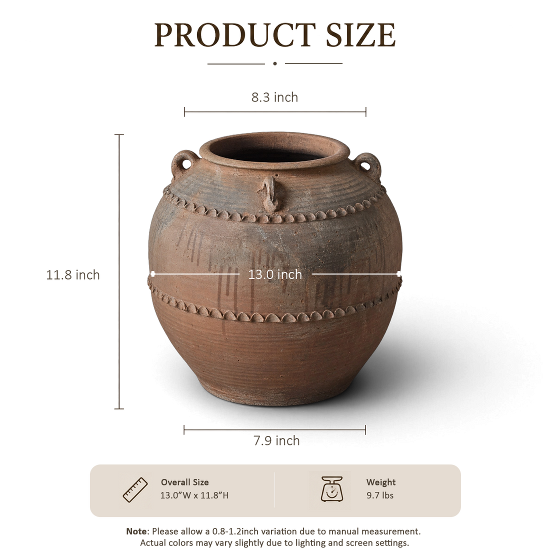 Red Clay Double-Handle Jar