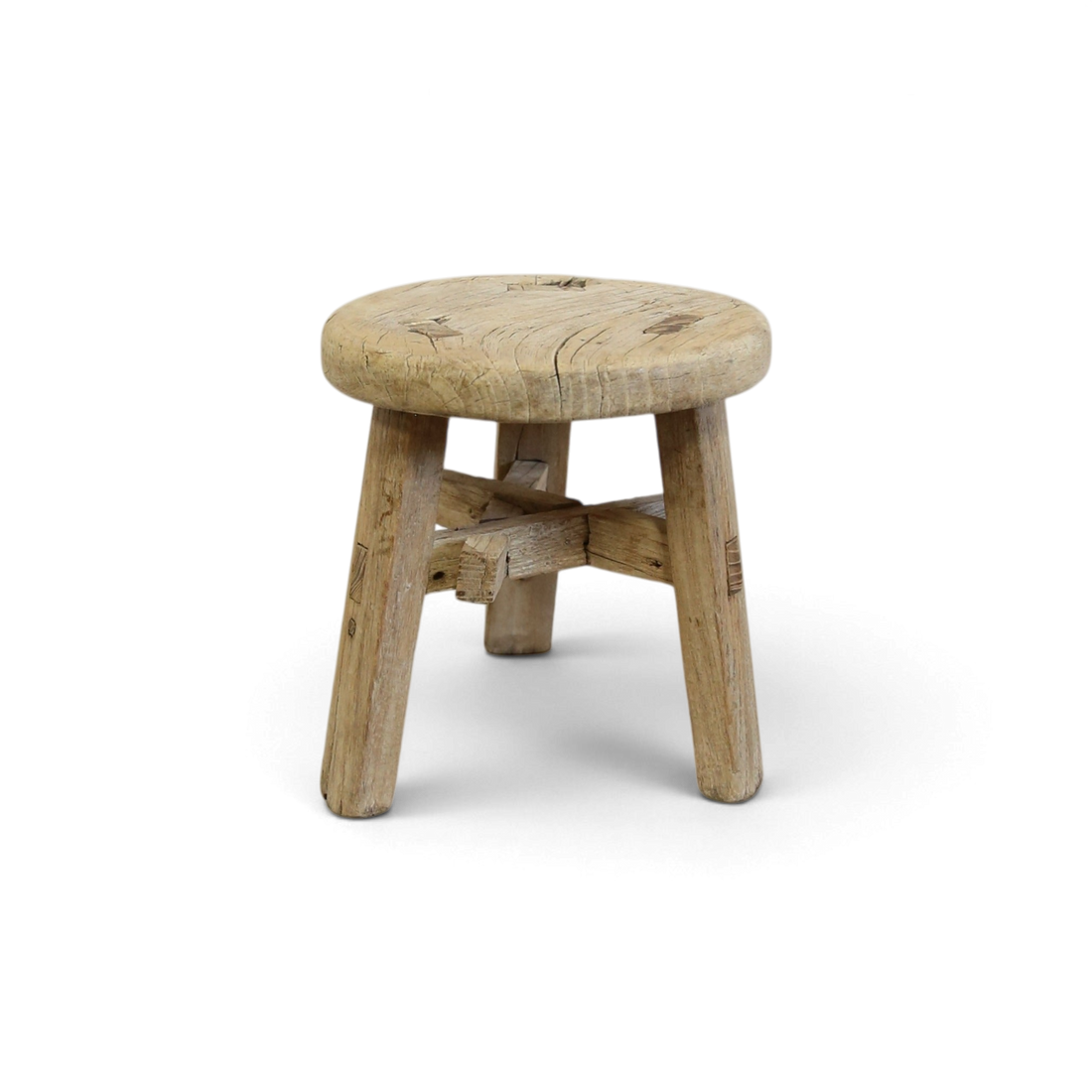 Round Wooden Mini Stool