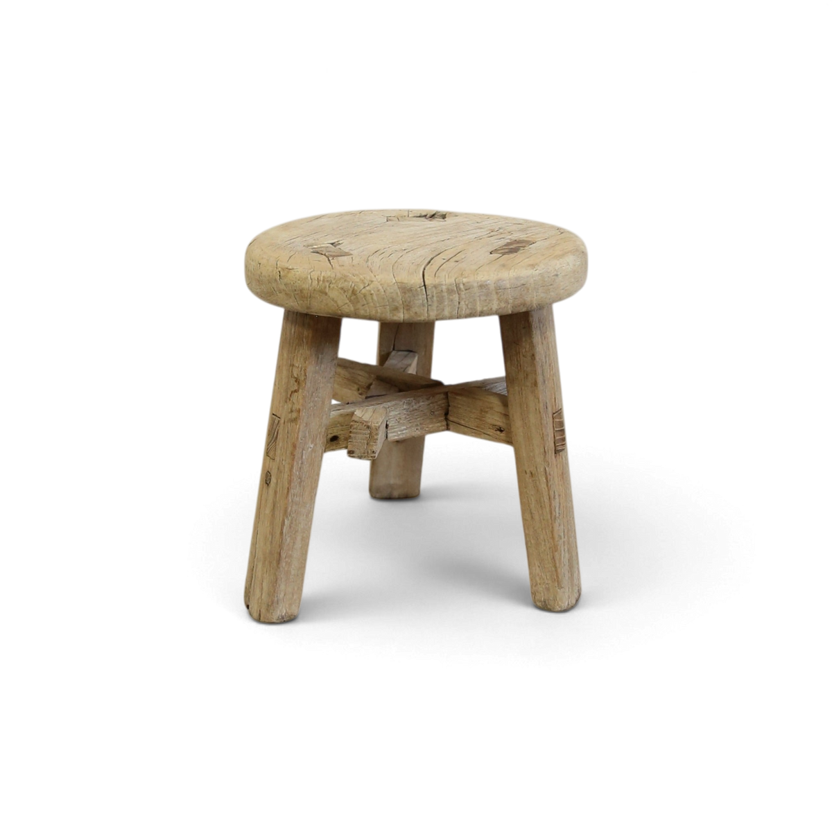 Round Wooden Mini Stool